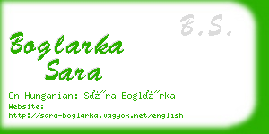 boglarka sara business card